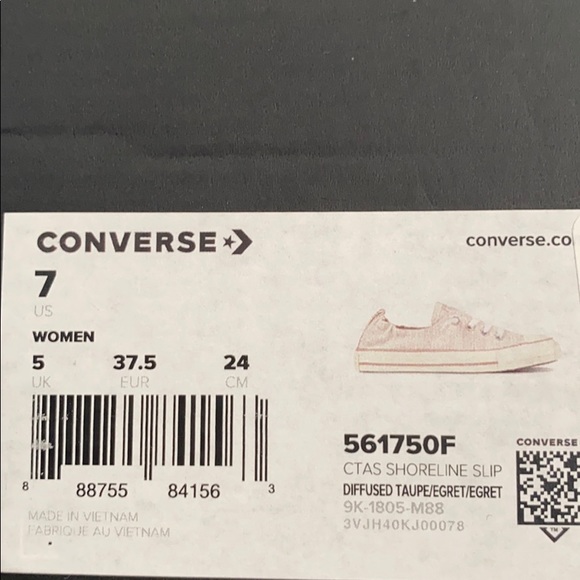 Converse Ctas Shoreline OX Diffused Taupe W AUTHEN - Picture 7 of 7